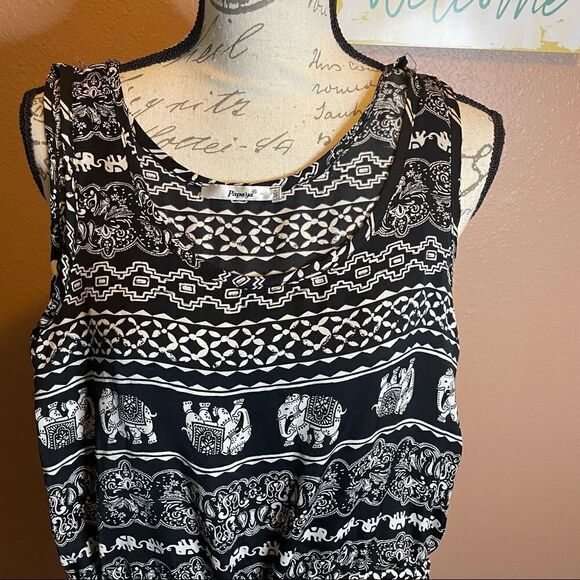 Papaya black and white romper - Picture 2 of 8